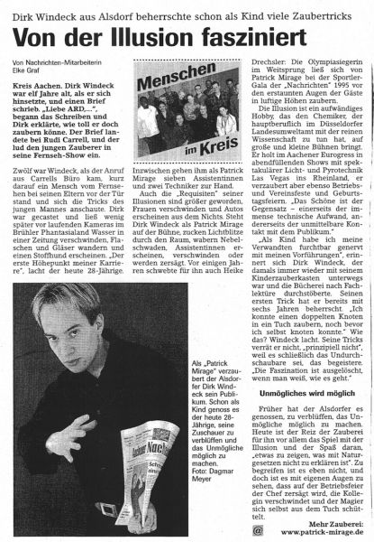 Zeitungsartikel Zauberkunst NRW